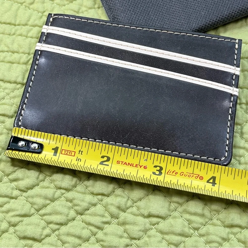 Moshi Lightweight Vegan Leather Slim Wallet, Deep Oak Brown, Like New
